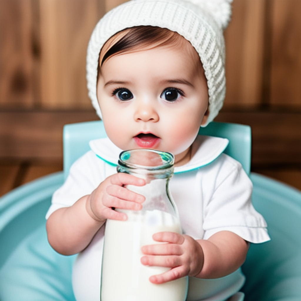 baby drinking  donor breast milk