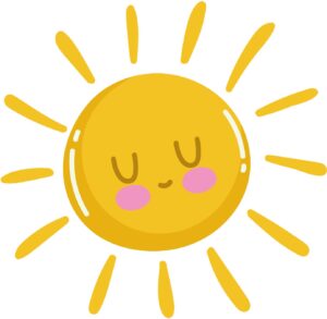 cute baby cartoon sun